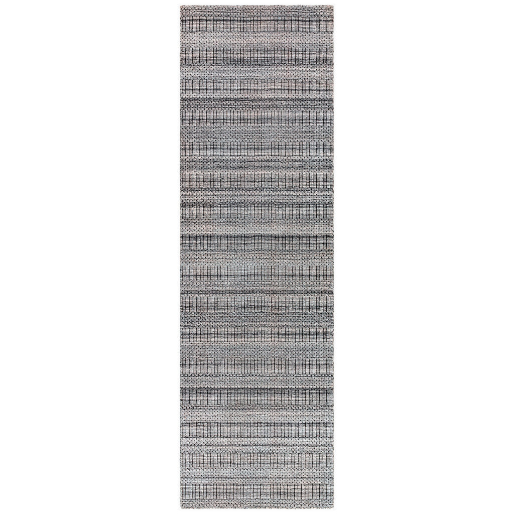 HICKORY MULTI FACETED REYCYLCED PET YARN 2'6" X 8' MEDIUM GREY