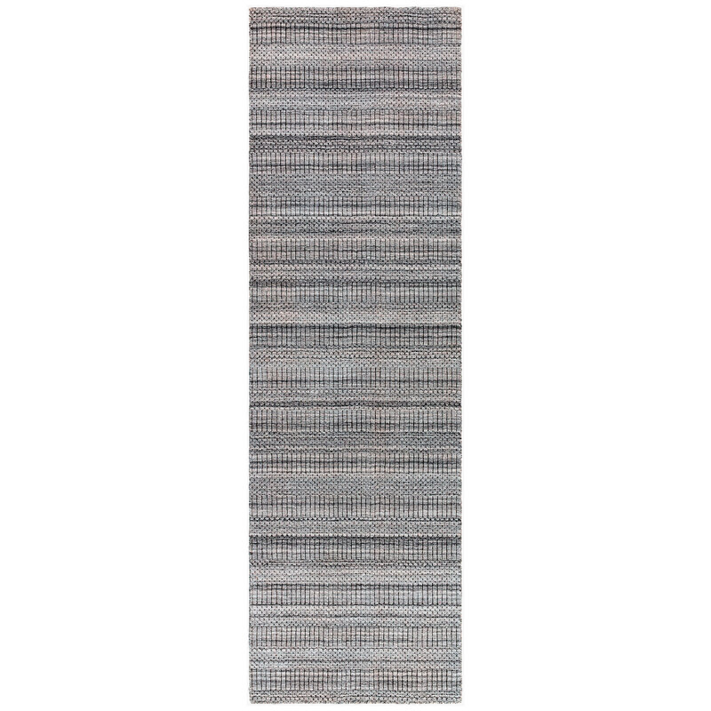 HICKORY MULTI FACETED REYCYLCED PET YARN 2'6" X 8' MEDIUM GREY
