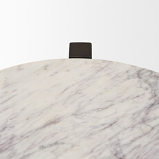 WILLIAM SIDE TABLE ROUND BROWN