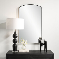 TORDERO ARCHED MIRROR BLACK
