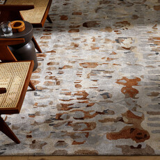 KAVEAT MULTI 6' X 9'  BURGUNDY RUST NATURAL GREY