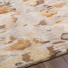 KAVEAT MULTI 8' X 10'  BURGUNDY RUST NATURAL GREY
