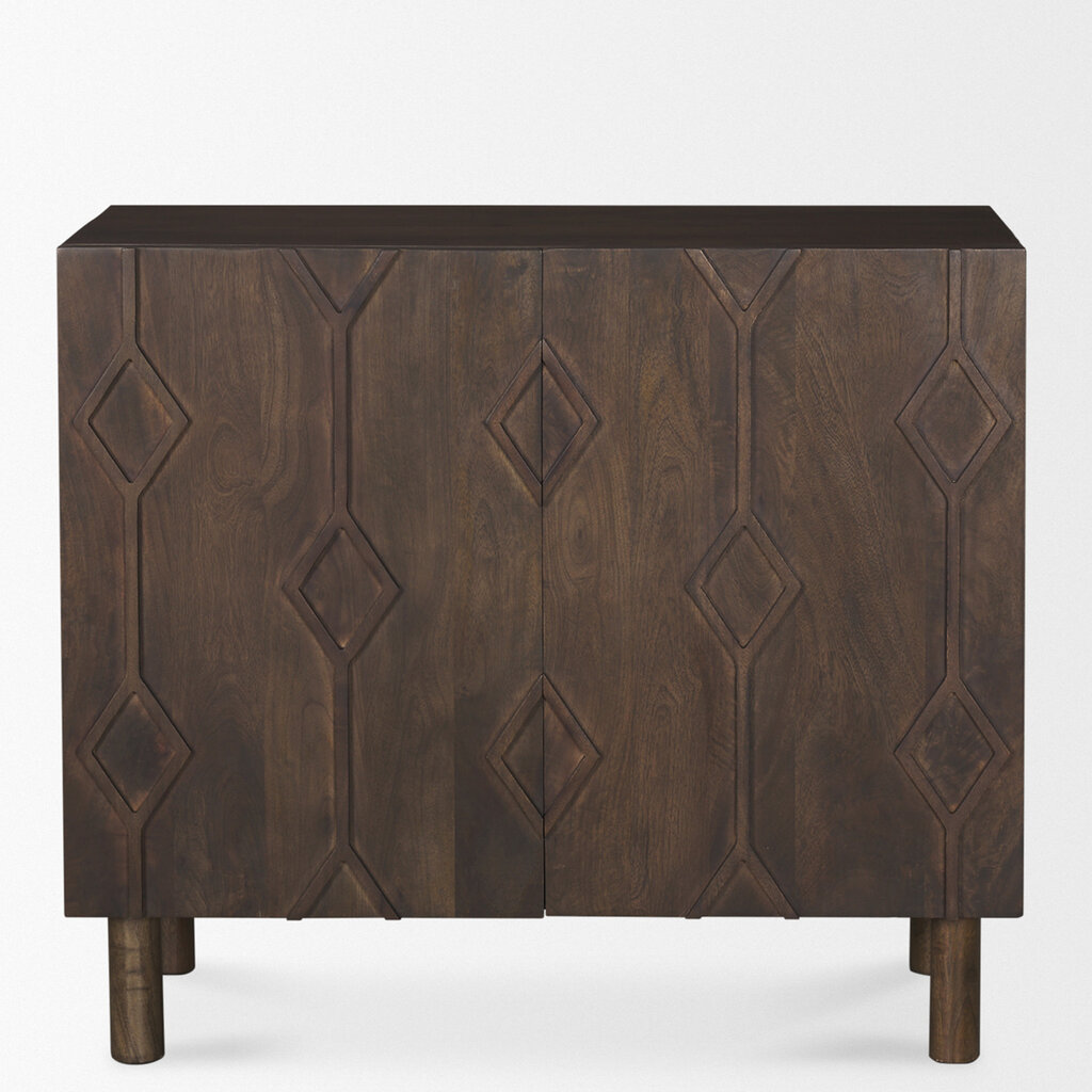 VULCAN 2 DOOR CABINET DARK BROWN