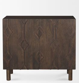 VULCAN 2 DOOR CABINET DARK BROWN