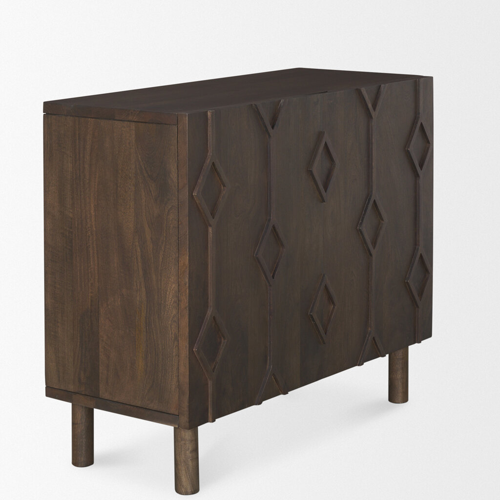 VULCAN 2 DOOR CABINET DARK BROWN
