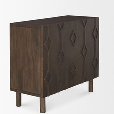VULCAN 2 DOOR CABINET DARK BROWN