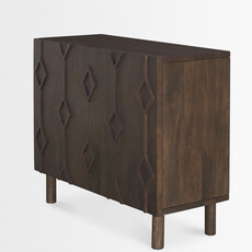 VULCAN 2 DOOR CABINET DARK BROWN