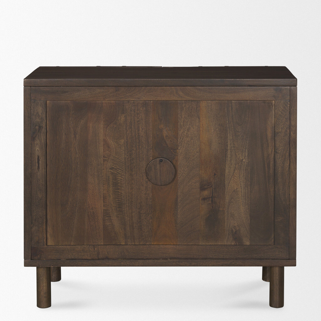 VULCAN 2 DOOR CABINET DARK BROWN