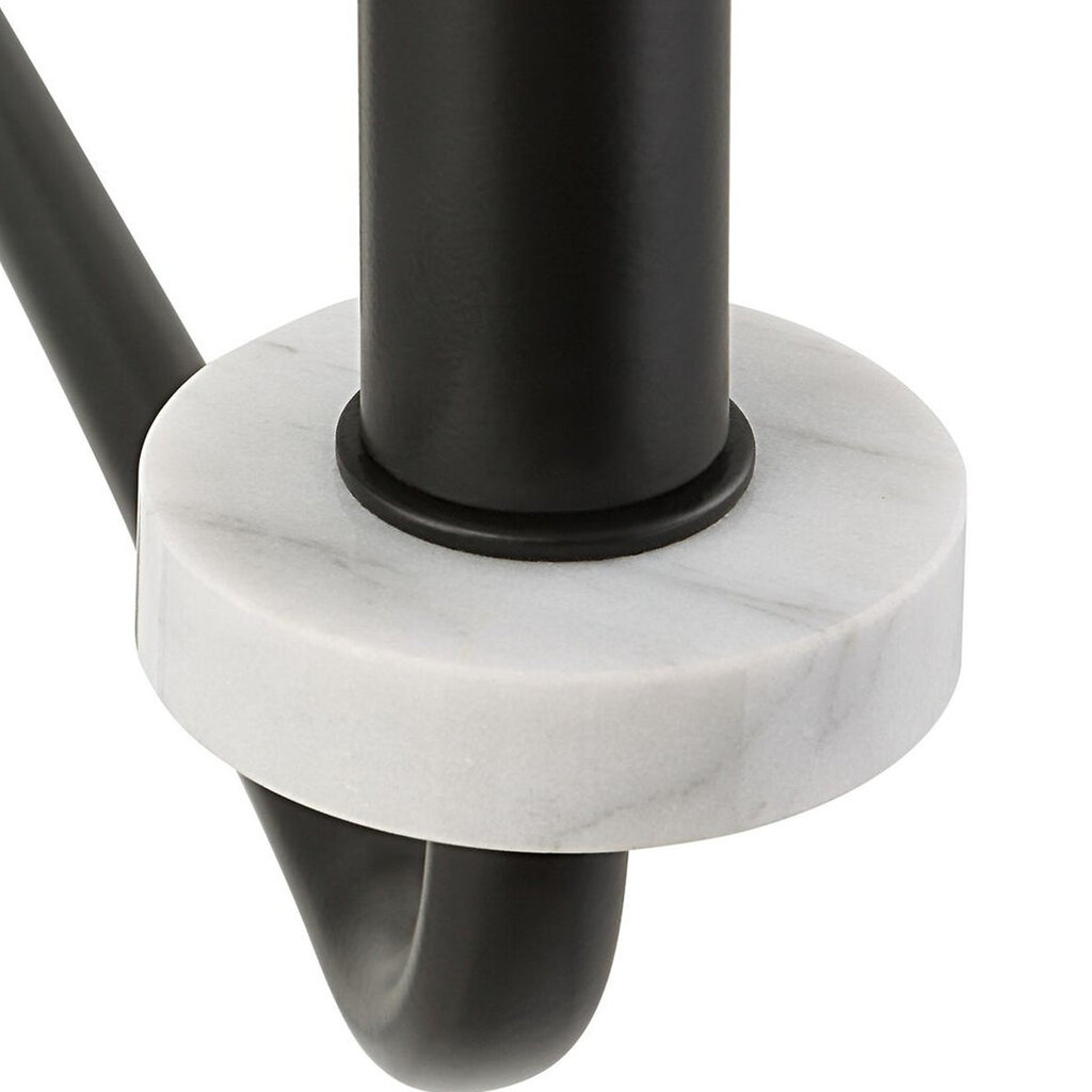 OLIVIA 8-LIGHT CHANDELIER METAL BLACK WITH MARBLE