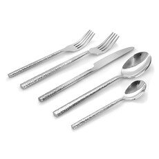 HAMMERED 18/10 STAINLESS STEEL FLATWARE SET-20