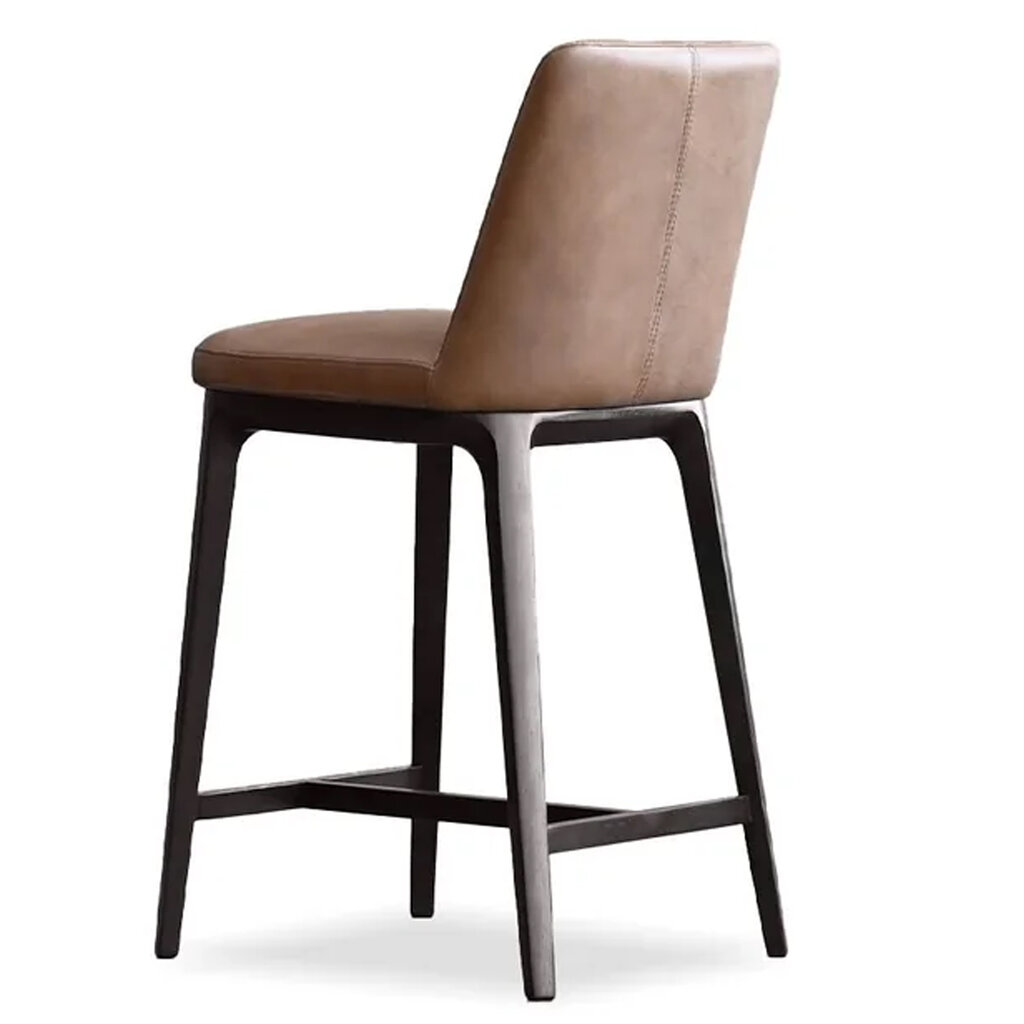 DAWSON COUNTER STOOL LEATHER BROWN