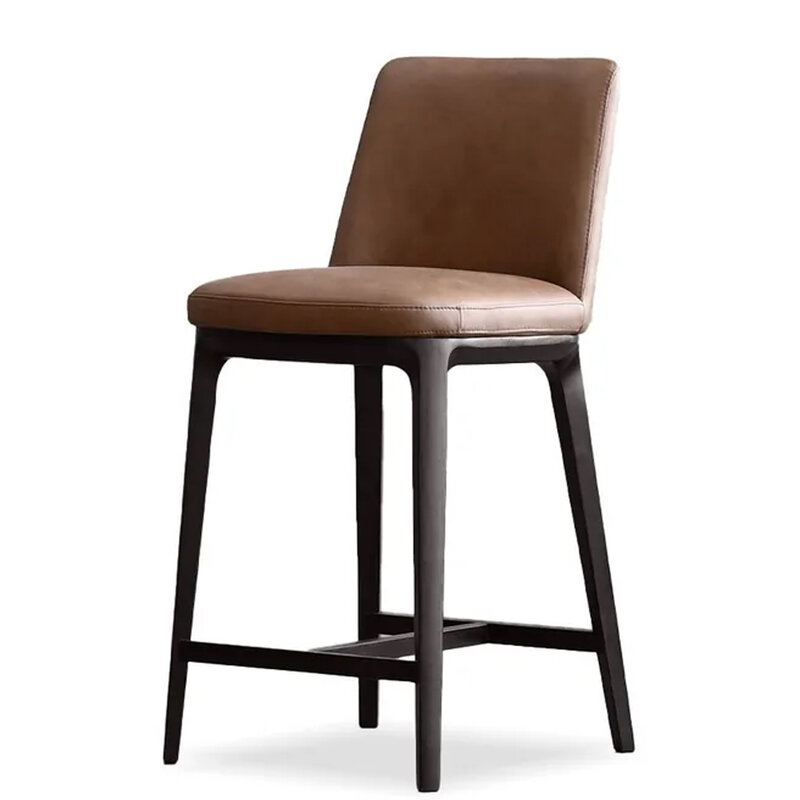 DAWSON COUNTER STOOL LEATHER BROWN