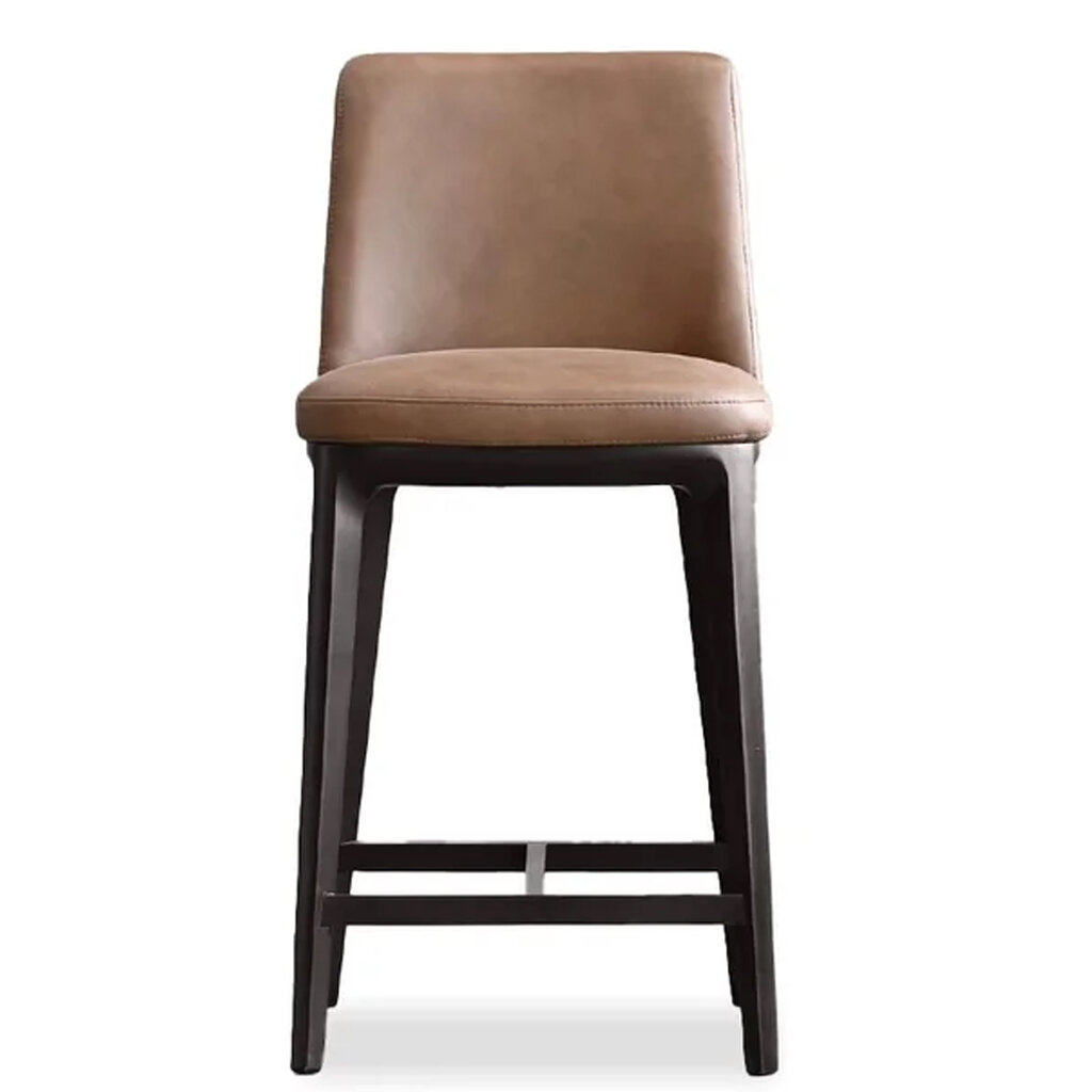DAWSON COUNTER STOOL LEATHER BROWN