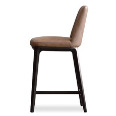 DAWSON COUNTER STOOL LEATHER BROWN