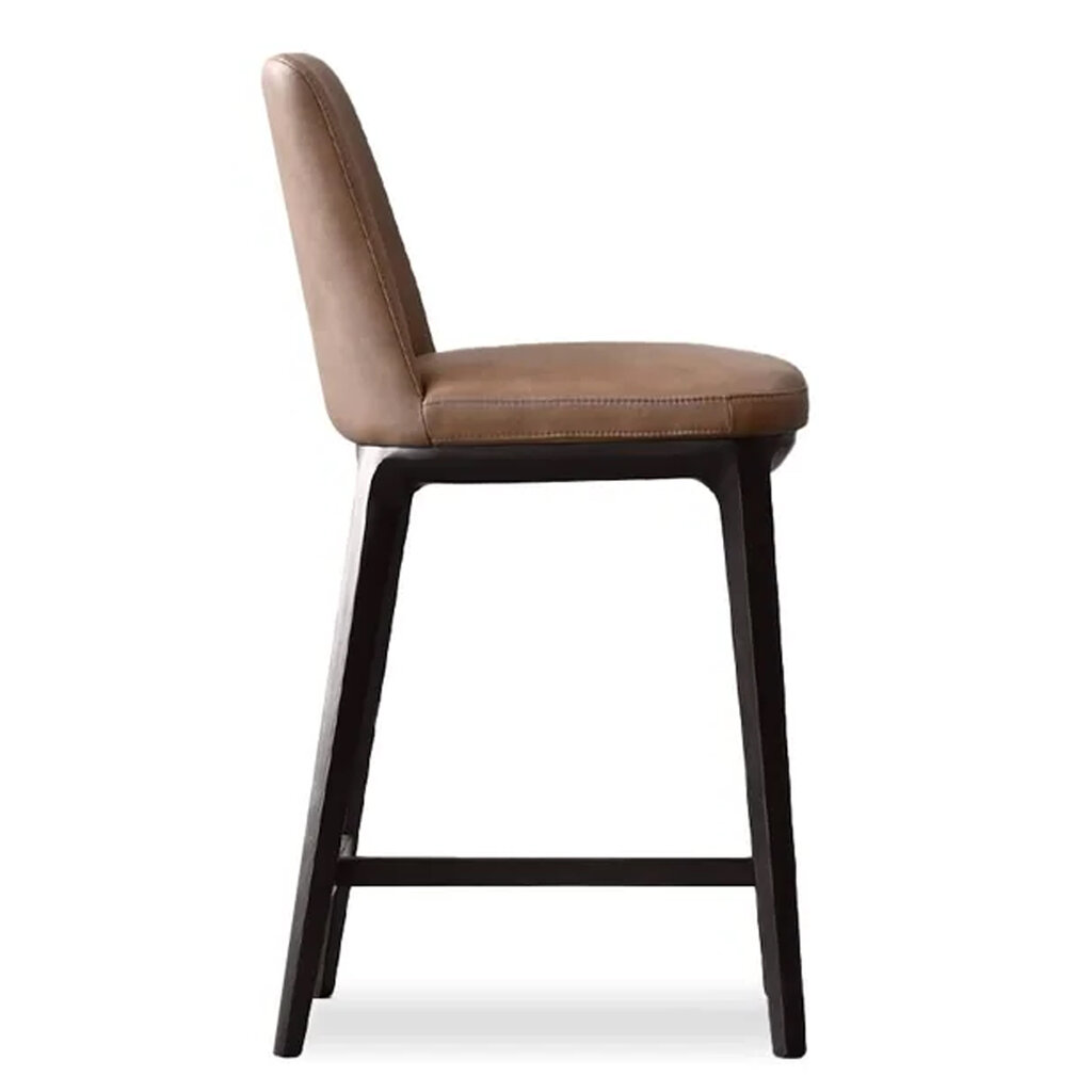 DAWSON COUNTER STOOL LEATHER BROWN