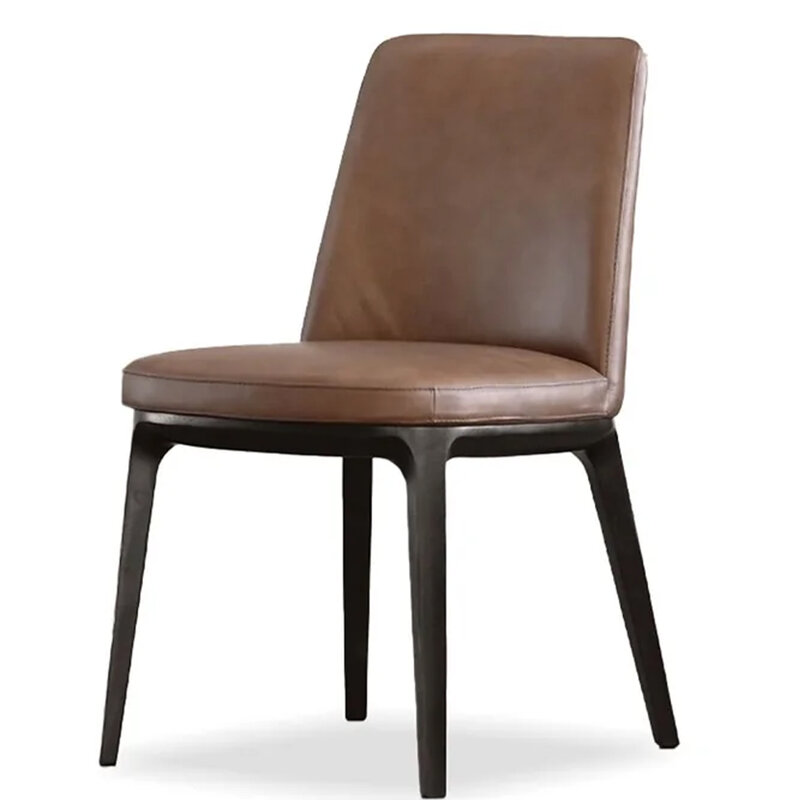 DAWSON DINING CHAIR LEATHER BROWN