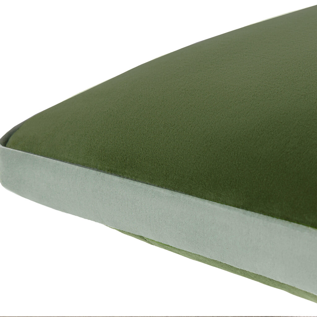 SULLA BOX BAND DOWN FILLED VELVET PILLOW 20" GREEN BLUE