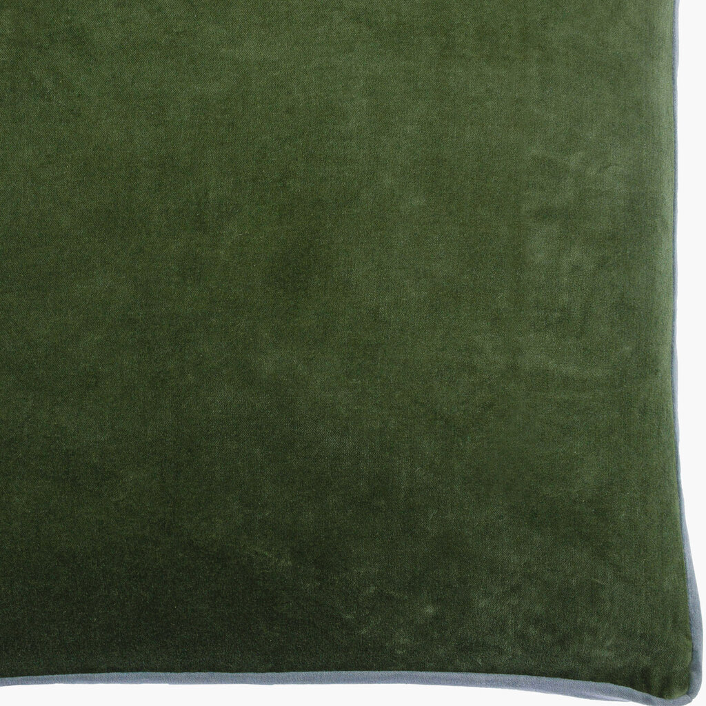 SULLA BOX BAND DOWN FILLED VELVET PILLOW 20" GREEN BLUE