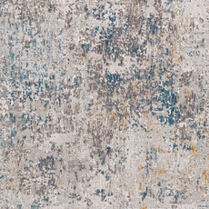 CARMELLO BEACH GLASS 6'7"X9'6" STONE TAUPE BLUE RUST
