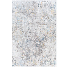 CARMELLO BEACH GLASS 6'7"X9'6" STONE TAUPE BLUE RUST