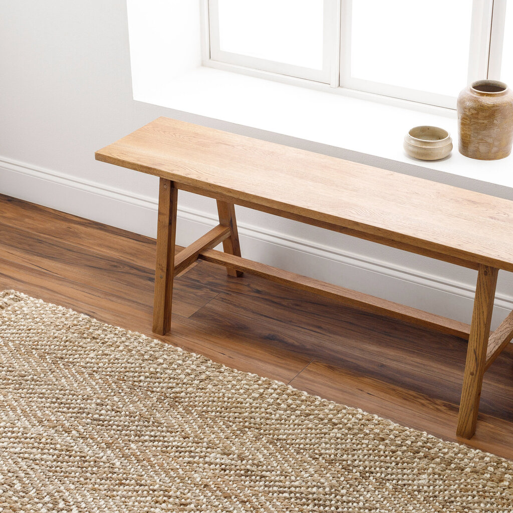 KEENAN JUTE RUG 5' X 7'6" NATURAL BLONDE