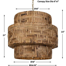 WATER REED 3-TIERED PENDANT