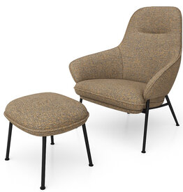 WOLFGANG HIGHBACK LOUNGE CHAIR + FOOTSTOOL By HUPPE