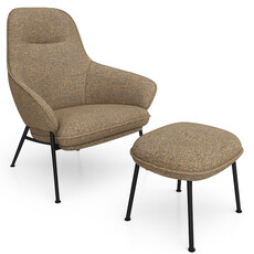 WOLFGANG HIGHBACK LOUNGE CHAIR + FOOTSTOOL By HUPPE