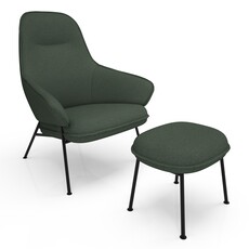 WOLFGANG HIGHBACK LOUNGE CHAIR + FOOTSTOOL By HUPPE