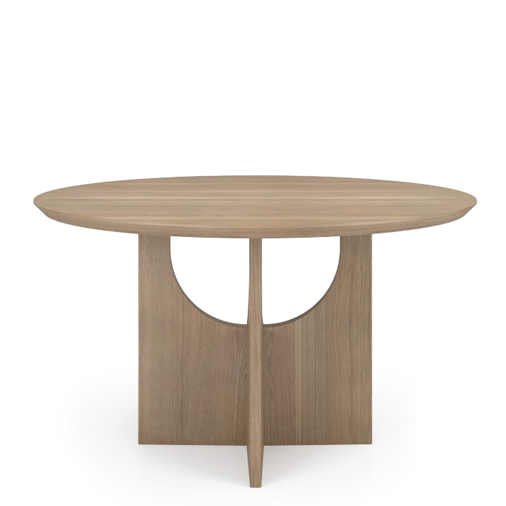 KOBE DINING TABLE OAK WOOD ROUND 54"