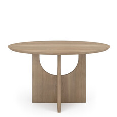 KOBE DINING TABLE OAK WOOD ROUND 54"