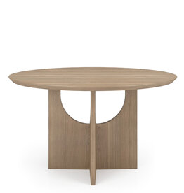 KOBE DINING TABLE OAK WOOD ROUND 54"