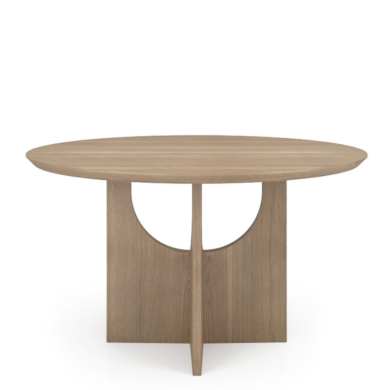 KOBE DINING TABLE OAK WOOD ROUND 54"