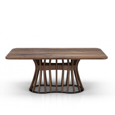 JOLENE WALNUT DINING TABLE 76" By HUPPE