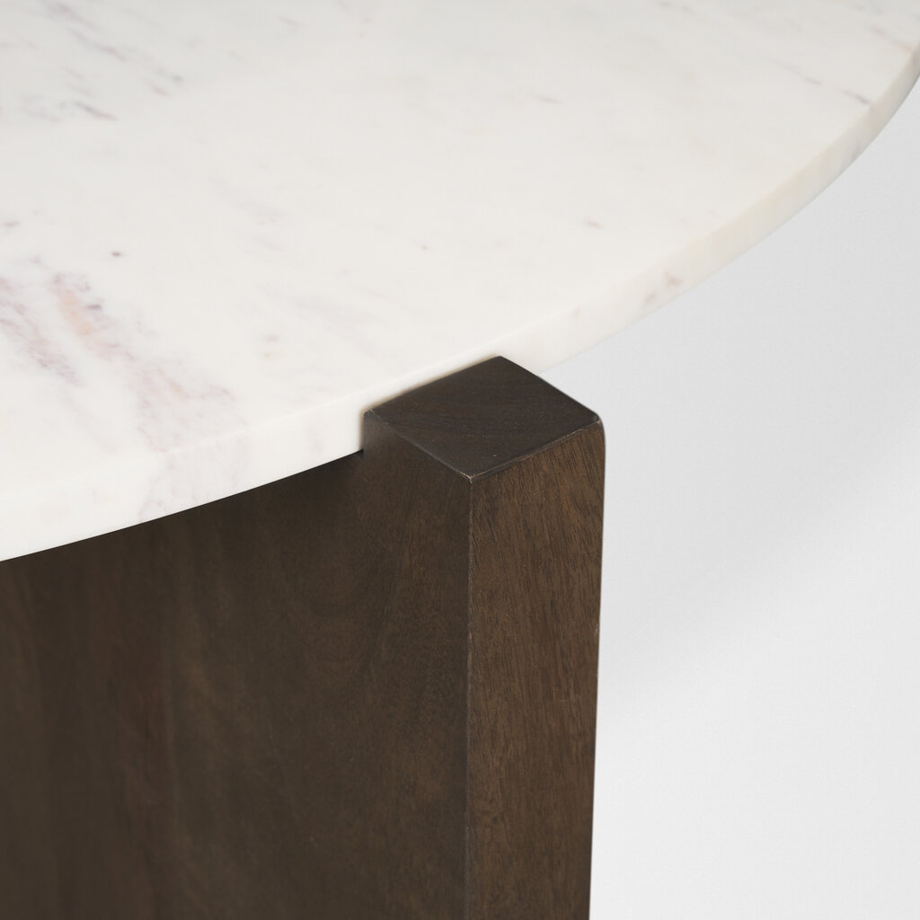 WILLIAM COFFEE TABLE ROUND DARK BROWN 48"