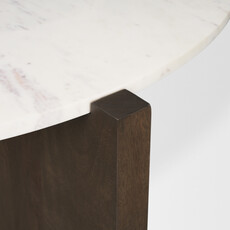 WILLIAM COFFEE TABLE ROUND DARK BROWN 48"