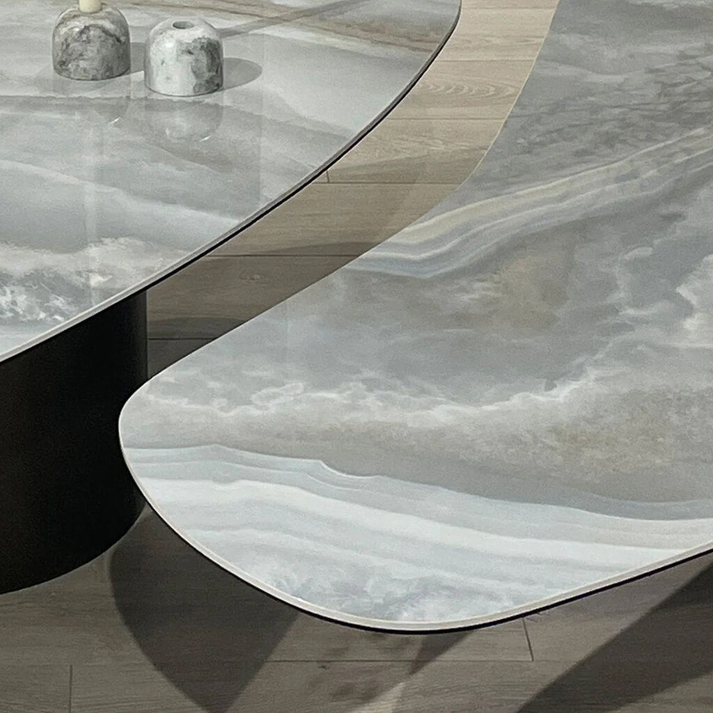 VALANCE COFFEE TABLE CERAMIC ONYX 51"