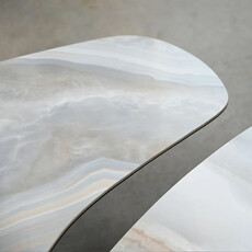 VALANCE COFFEE TABLE CERAMIC ONYX 68"