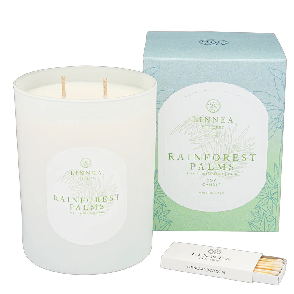 RAINFOREST PALMS - LINNEA Two Wick Candle