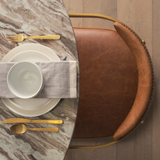 HUGO DINING TABLE ROUND 54" MARBLE BROWN PINK GREY