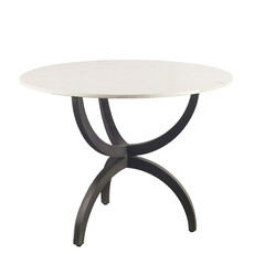 ELLESTON DINING TABLE ROUND 40" MARBLE WHITE
