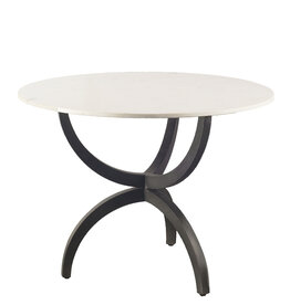ELLESTON DINING TABLE ROUND 40" MARBLE WHITE