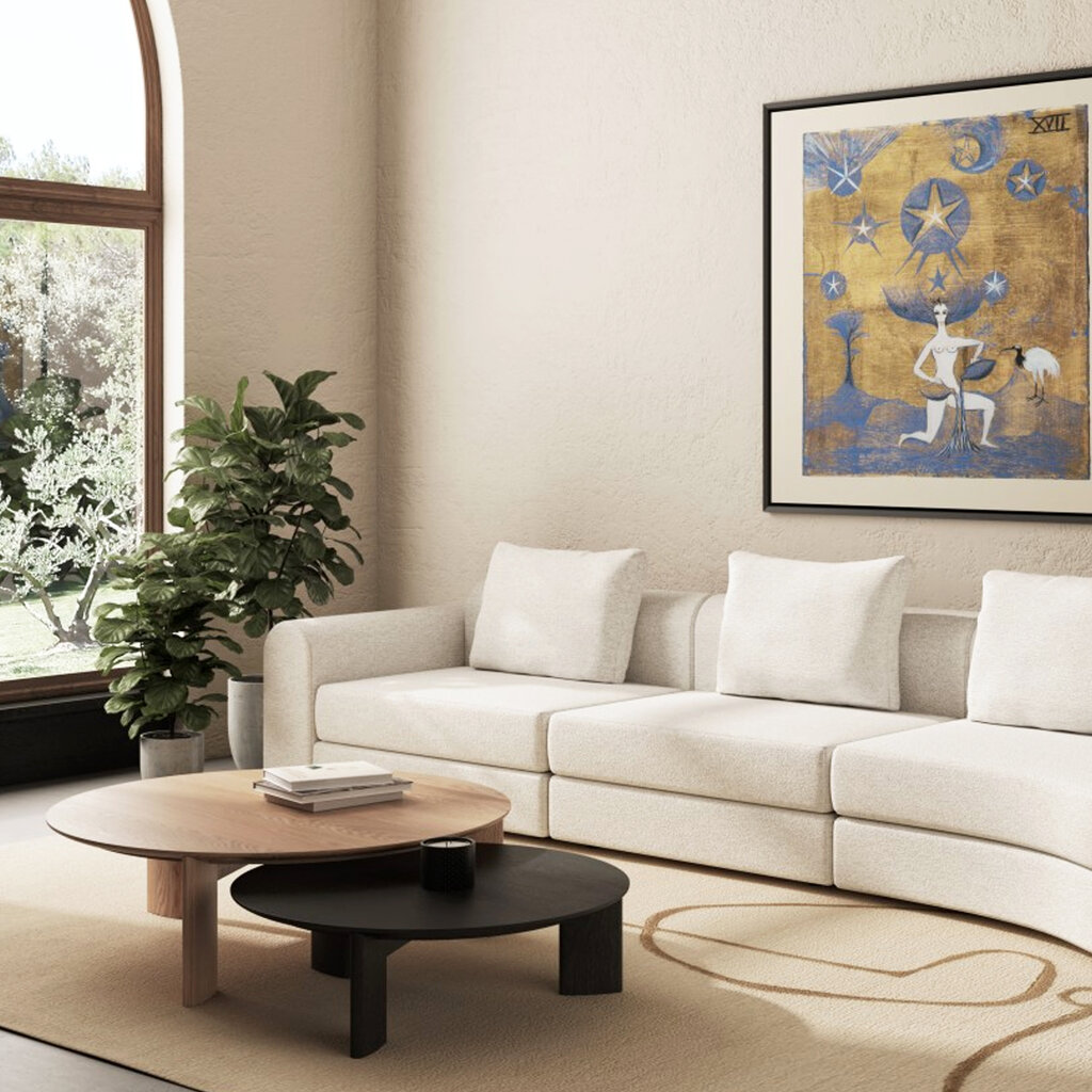 ZIGGY COFFEE TABLE OAK ROUND 46" By HUPPE