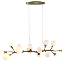 ESMERELDA 14 LIGHT CHANDELIER DARK BRASS