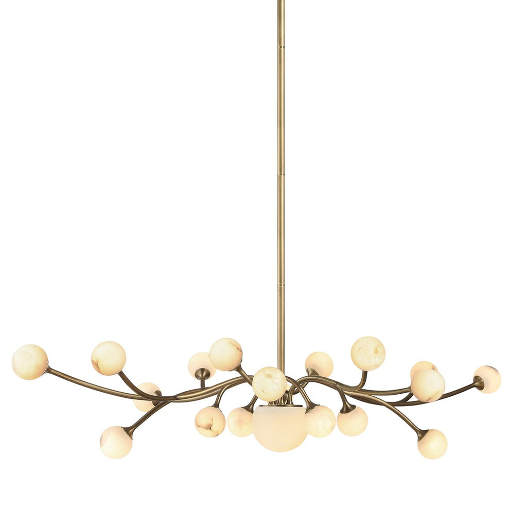 UPLIFTING 19 LIGHT CHANDELIER DARK BRASS