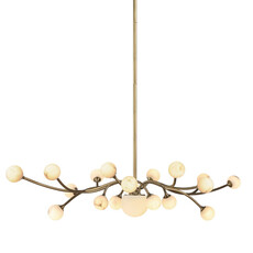 UPLIFTING 19 LIGHT CHANDELIER DARK BRASS