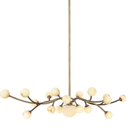 UPLIFTING 19 LIGHT CHANDELIER DARK BRASS