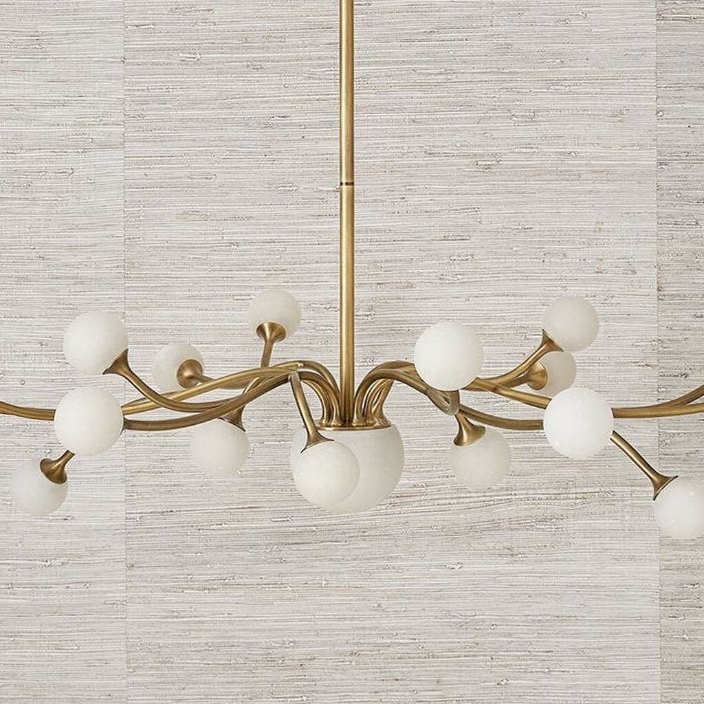 UPLIFTING 19 LIGHT CHANDELIER DARK BRASS