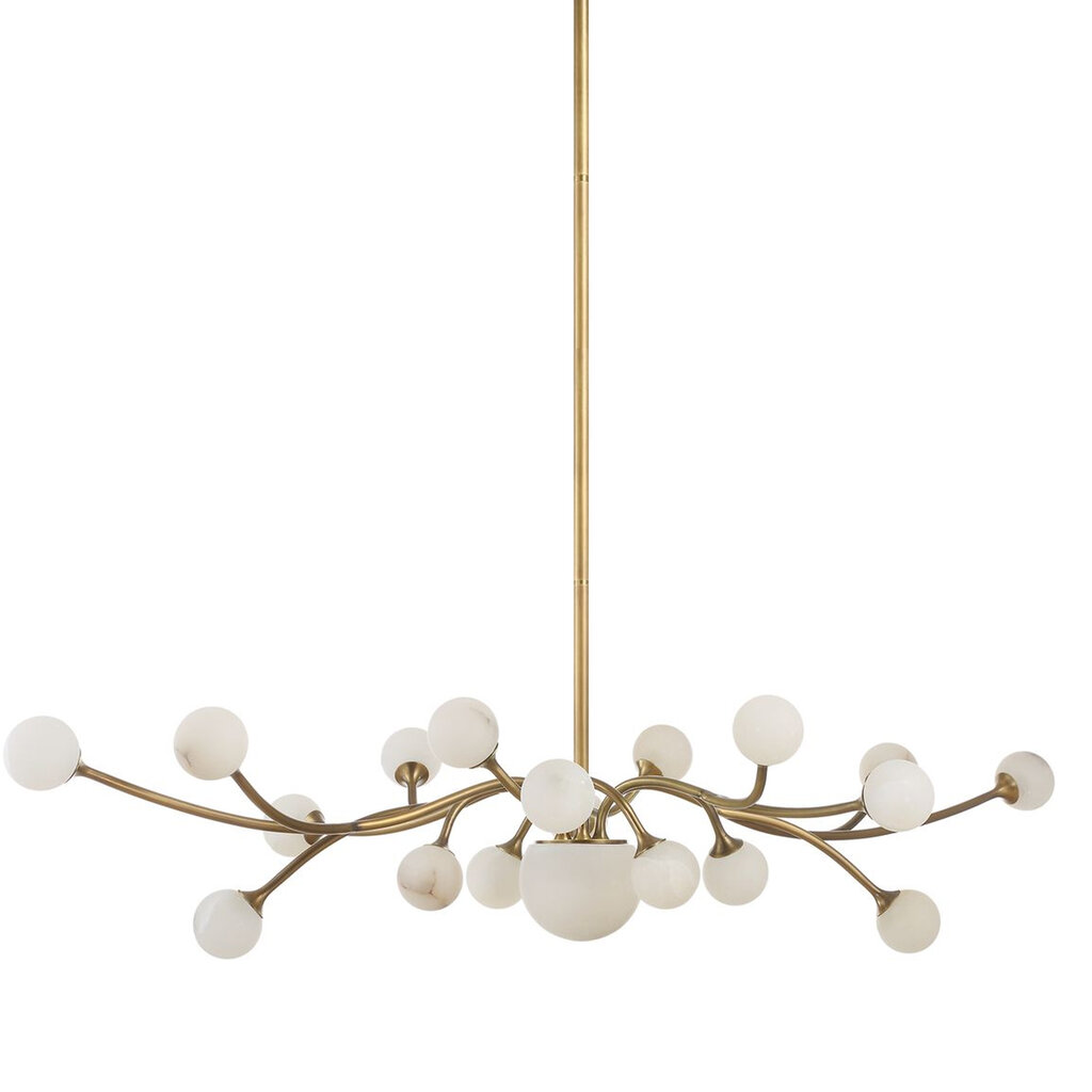 UPLIFTING 19 LIGHT CHANDELIER DARK BRASS