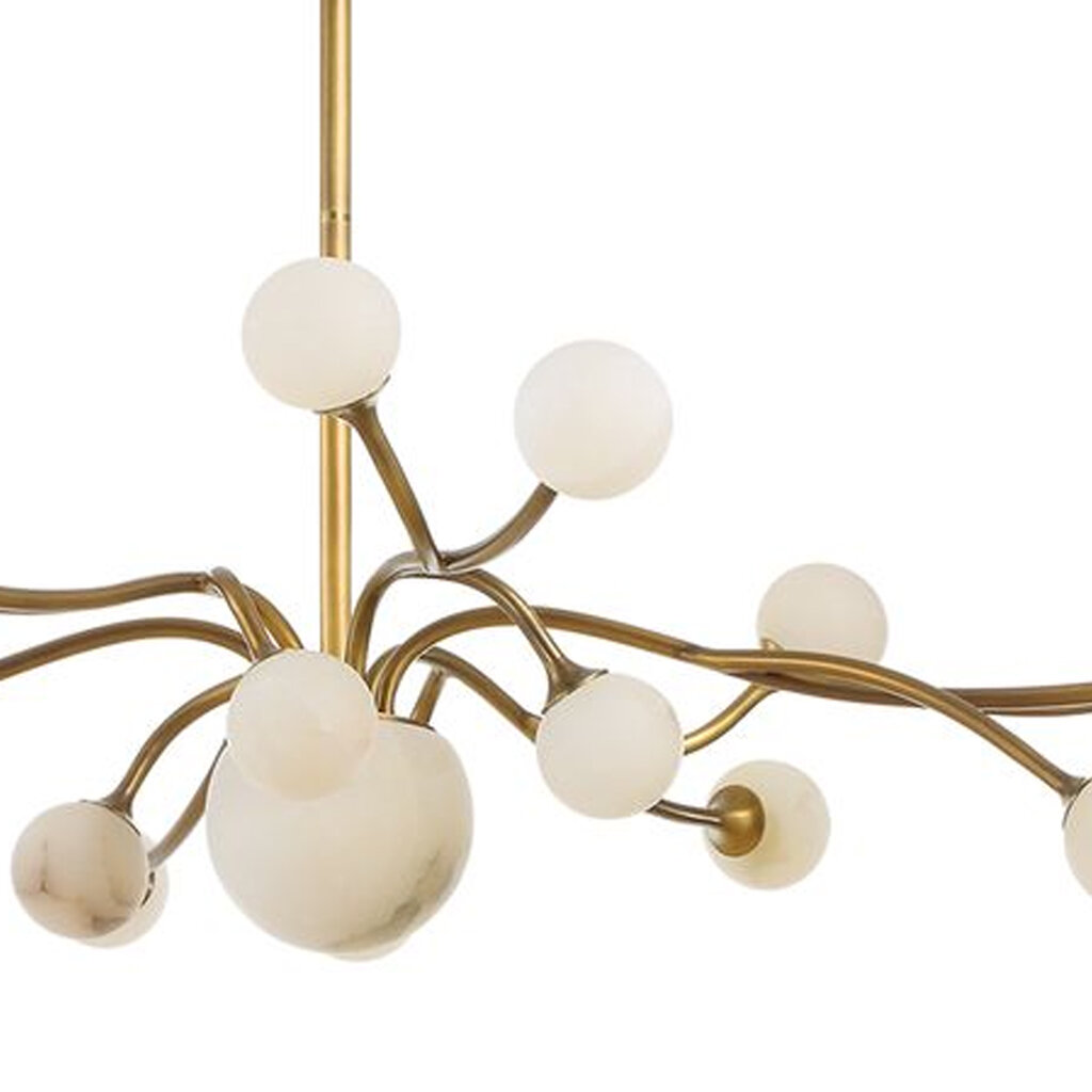 UPLIFTING 19 LIGHT CHANDELIER DARK BRASS